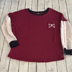 Warner Bros Harry Potter Burgundy Spirit Jersey Sweatshirt Size L